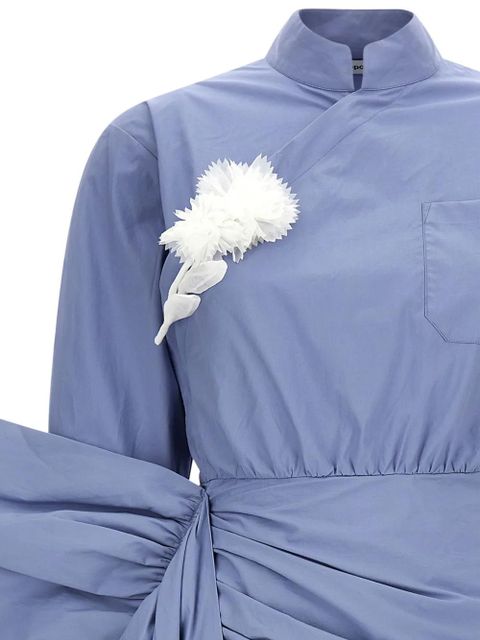 Self-Portrait tie side bow mini dress - Blue - zdjęcie produktu nr 2