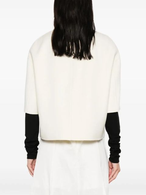 Max Mara short-sleeve button jacket - White