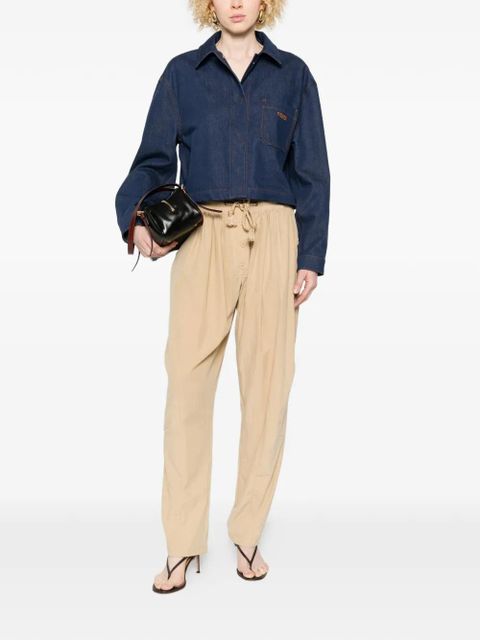 FENDI logo-embroidered denim jacket - Blue - zdjęcie produktu nr 2