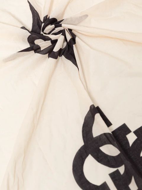 Guess szal bawełniany kolor beżowy wzorzysty E5GZ09 WH650