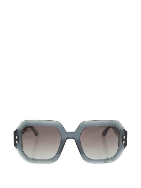 Isabel Marant Eyewear geometric-frame stud-details sunglasses - Grey - zdjęcie produktu nr 1