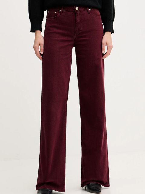 Guess jeansy damskie kolor bordowy W5BA96 WFQYB - zdjęcie produktu nr 1