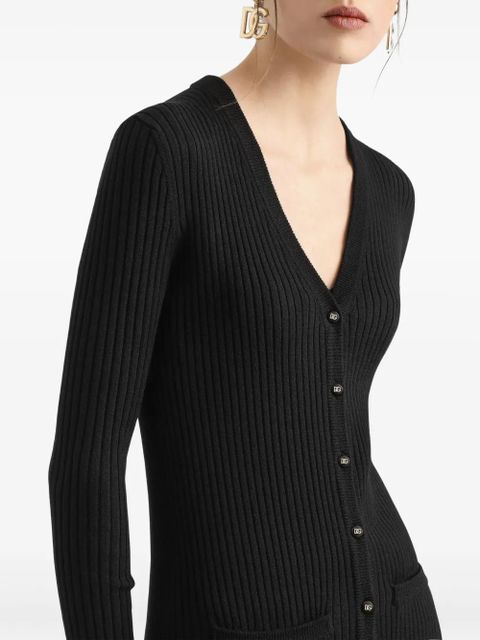 Dolce & Gabbana DNA ribbed wool dress - Black