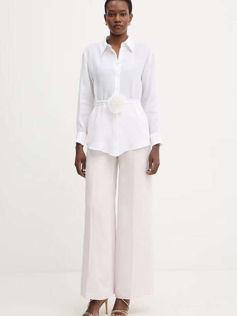 Twinset spodnie z dodatkiem lnu - zdjęcie produktu nr 1