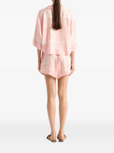 Balmain printed foulard pyjama shorts - Pink
