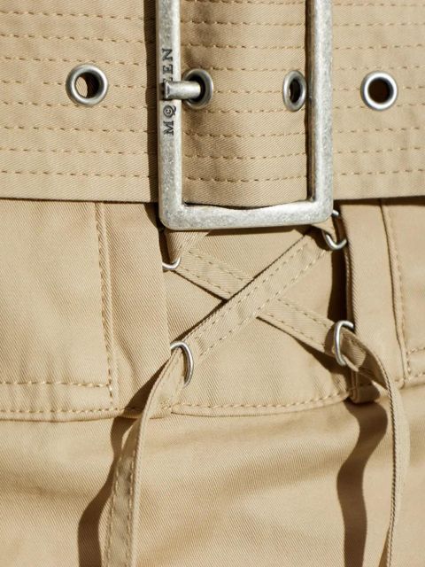 Alexander McQueen belted midi cargo skirt - Neutrals