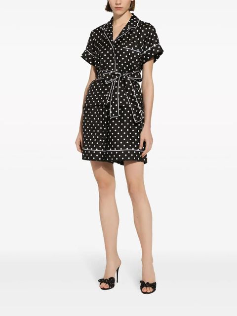 Dolce & Gabbana polka-dot print silk shirt - Black - zdjęcie produktu nr 2