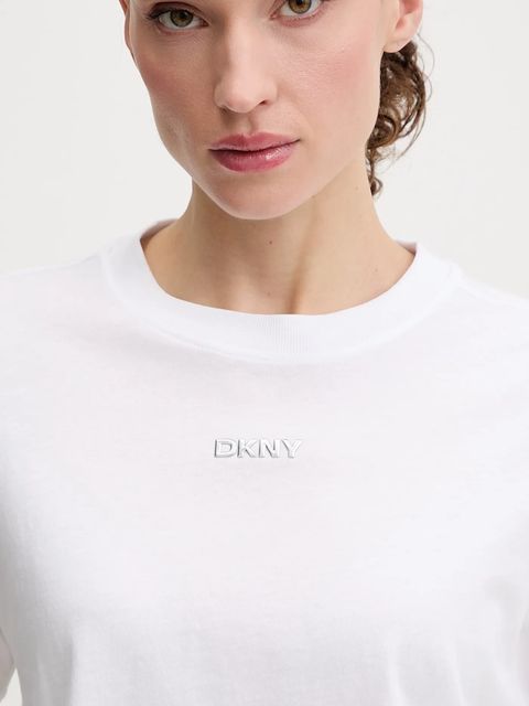 Dkny t-shirt bawełniany damski kolor biały DP6T1662