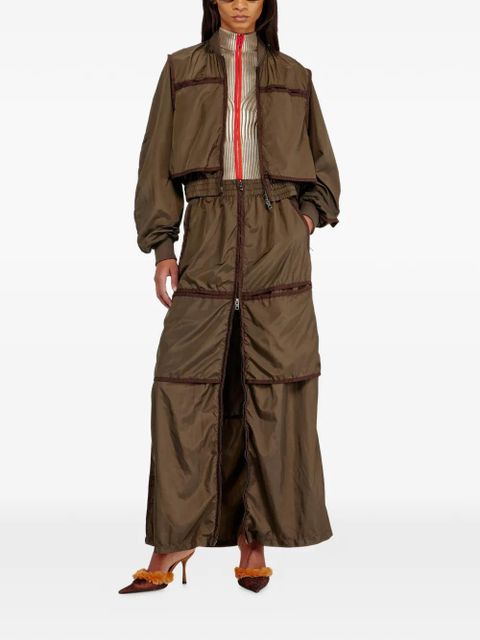 Diesel Oval D zip-front skirt - Brown - zdjęcie produktu nr 2