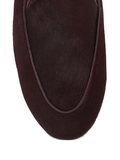 Aquazzura calf-hair loafers - Brown