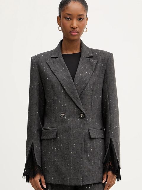 Haveone marynarka kolor szary dwurzędowa JGE-P031 - zdjęcie produktu nr 1