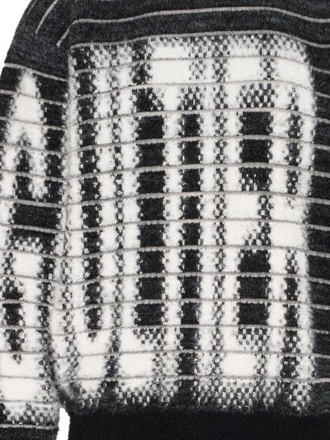 Jean Paul Gaultier striped jacquard crew-neck sweater - Black - zdjęcie produktu nr 2