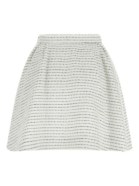 Alessandra Rich tweed pleated mini skirt - White - zdjęcie produktu nr 1