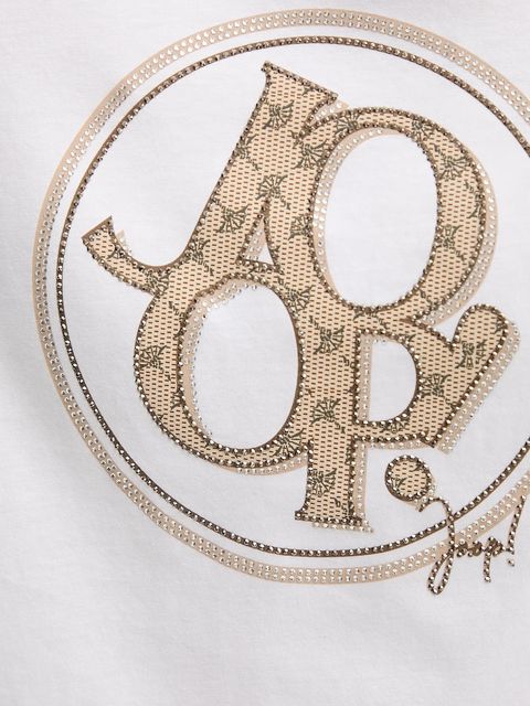 Joop! t-shirt bawełniany damski kolor biały 30046236
