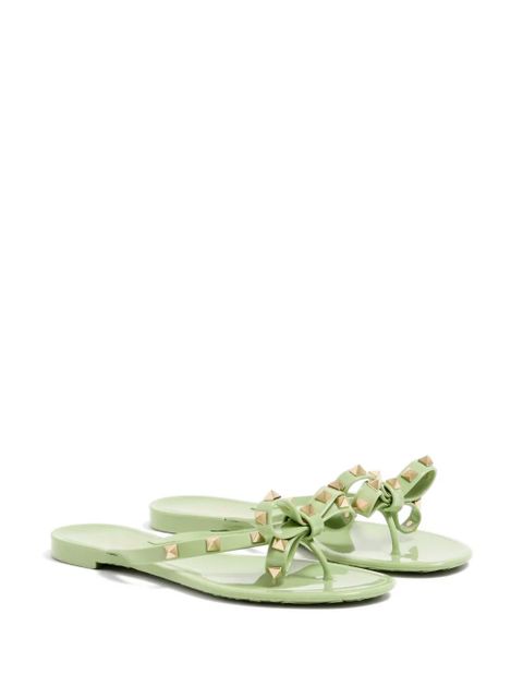 Valentino Garavani Rockstud rubber slippers - Green - zdjęcie produktu nr 2