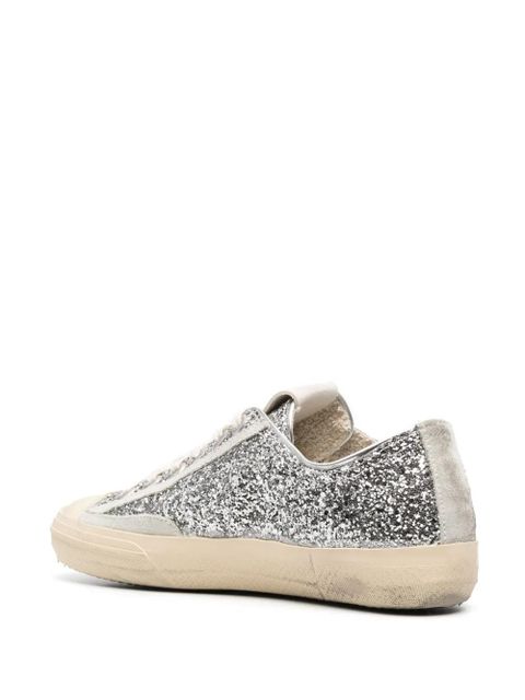 Golden Goose V-Star glittered sneakers - Silver - zdjęcie produktu nr 2