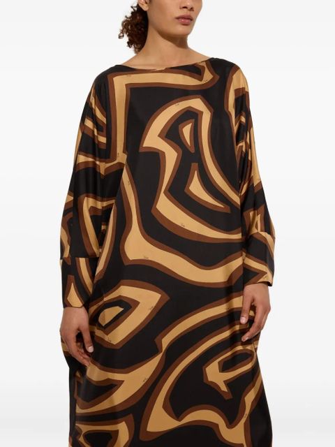 PUCCI wave-print kaftan dress - Black