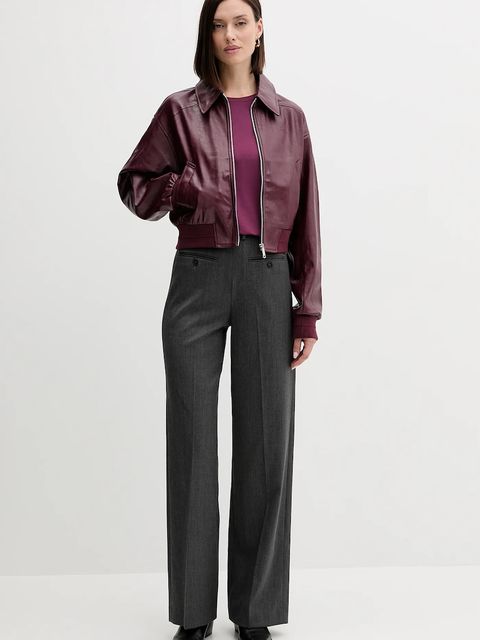 Calvin Klein Jeans kurtka kolor bordowy przejściowa LV047C518G