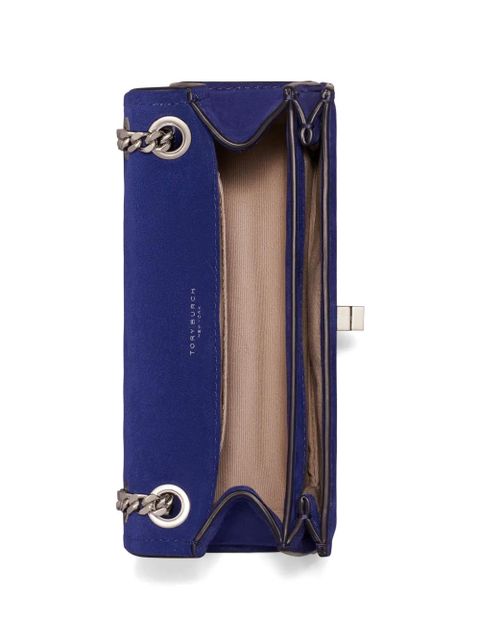 Tory Burch mini kira Turnlock suede shoulder bag - Blue