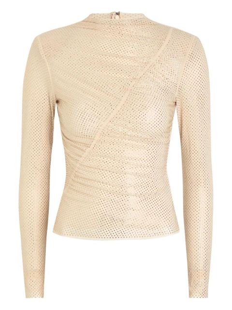 Self-Portrait embellished long-sleeved top - Neutrals - zdjęcie produktu nr 1