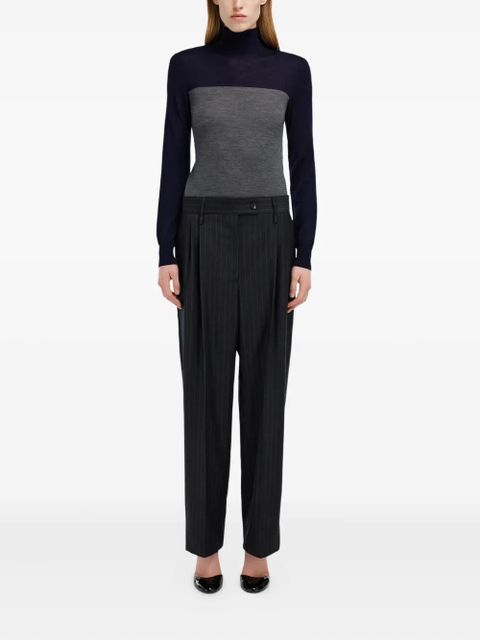 Ferragamo pinstripe pleated trousers - Grey - zdjęcie produktu nr 2