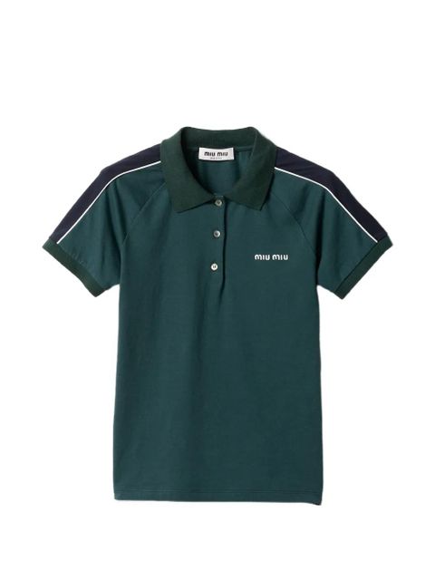 Miu Miu jersey polo T-shirt - Green - zdjęcie produktu nr 1