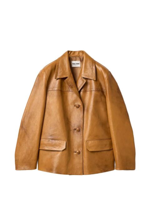 Miu Miu pocket single-breasted coat - Brown - zdjęcie produktu nr 1
