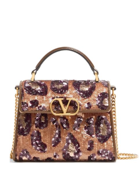 Valentino Garavani VSling mini embroidered animalier handbag - Neutrals - zdjęcie produktu nr 1