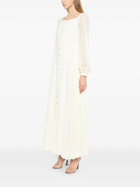 Versace pleated maxi dress - Yellow