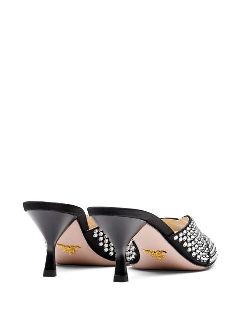 Prada crystal-embellished sandals - Black - zdjęcie produktu nr 2