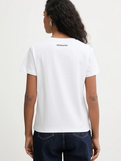 Patrizia Pepe t-shirt damski kolor biały 8M1800 J061