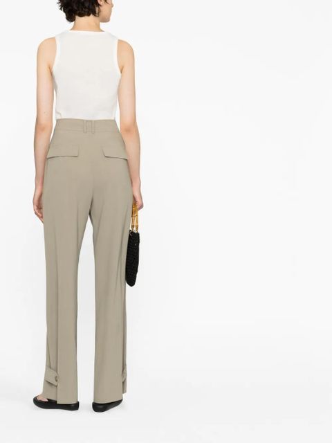 Jil Sander logo-print cotton tank top - White