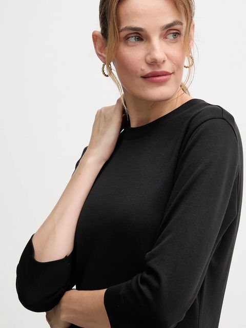 Joop! sukienka kolor czarny midi rozkloszowana 30047770