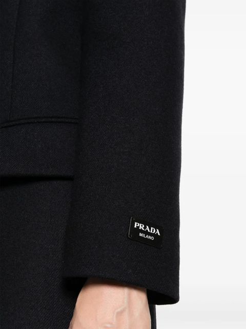 Prada virgin wool double-breasted coat - Blue