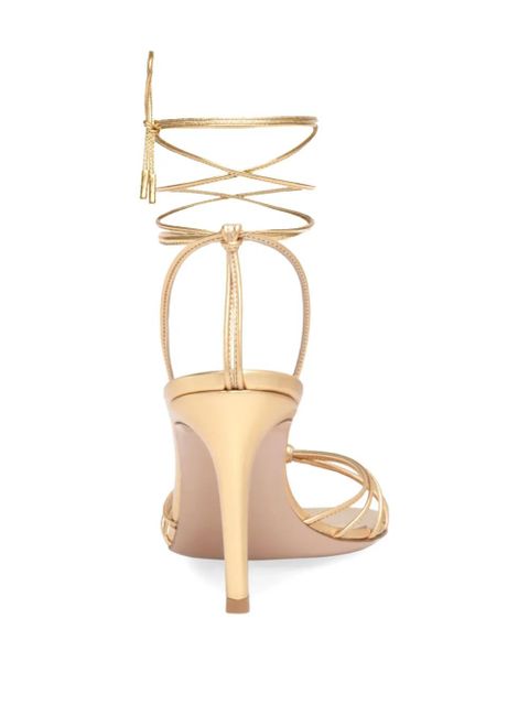 Gianvito Rossi knot-detail lace-up sandals - Gold
