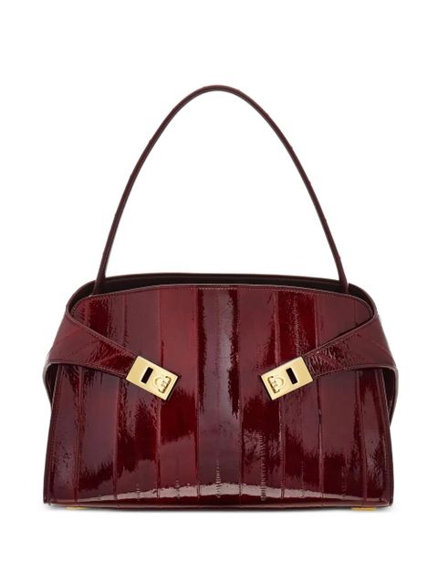 Ferragamo medium Hug eel-skin shoulder bag - Red - zdjęcie produktu nr 1