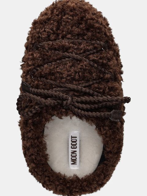 Moon Boot klapki MB EVX MULE CURLY kolor brązowy 80D1470080 M010