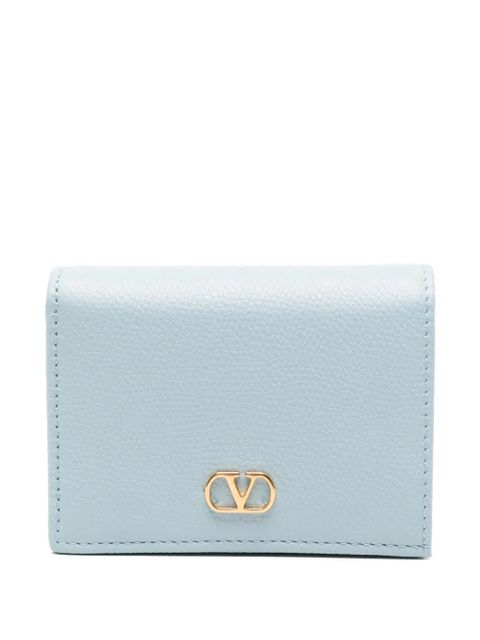Valentino Garavani grained leather logo wallet - Blue - zdjęcie produktu nr 1