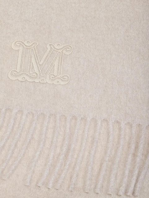 Max Mara embroidered fringed scarf - Neutrals - zdjęcie produktu nr 2