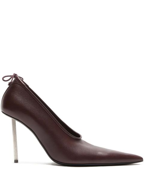 Acne Studios 100mm pointed-toe leather pumps - Brown - zdjęcie produktu nr 1