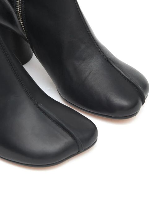 MM6 Maison Margiela stitch-out leather ankle boots - Black