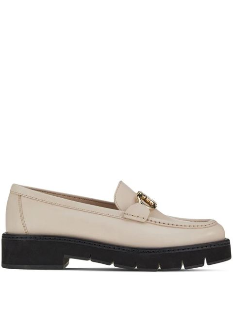 Ferragamo Gancini-plaque leather loafers - Neutrals - zdjęcie produktu nr 1