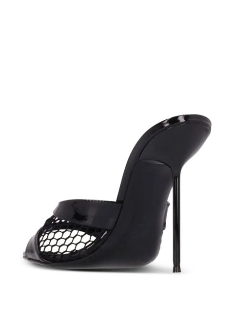 Paris Texas Lidia mesh mules - Black