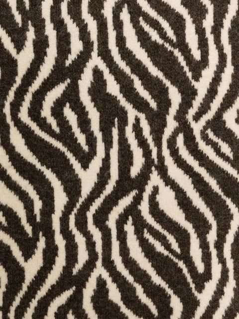 TWINSET zebra-print scarf - Neutrals
