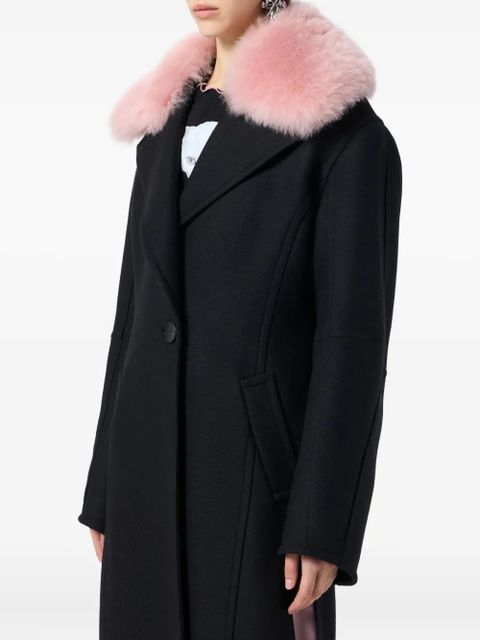 Blumarine double-breasted faux fur coat - Black - zdjęcie produktu nr 2