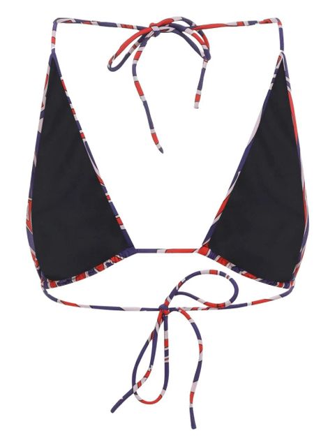 PUCCI abstract-print triangle bikini top - Blue