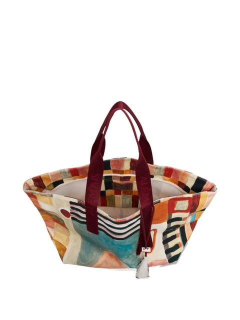 ALEMAIS x LRNCE large Michelle printed tote bag - Neutrals
