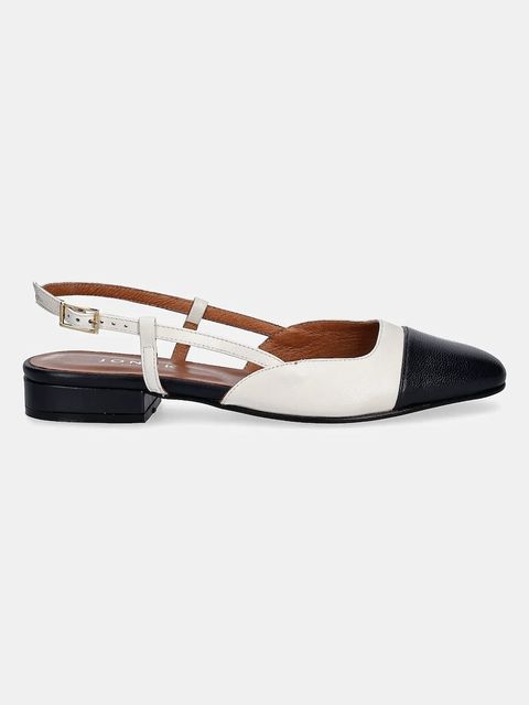 Jonak baleriny skórzane DHAPOU kolor beżowy 6000116 - zdjęcie produktu nr 2