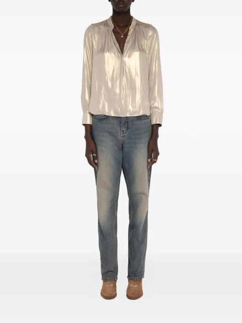 Zadig&Voltaire Tink V-neck top - Gold