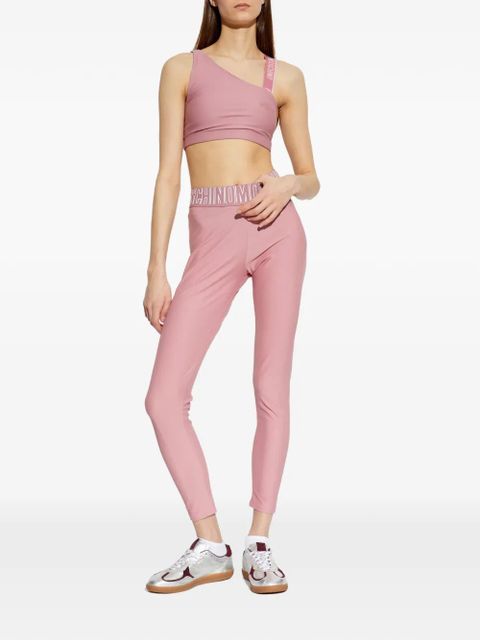 Moschino asymmetric logo-strap top - Pink - zdjęcie produktu nr 2